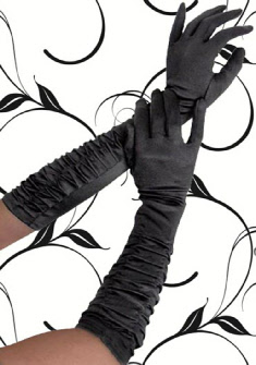 Handschuhe lang schwarz